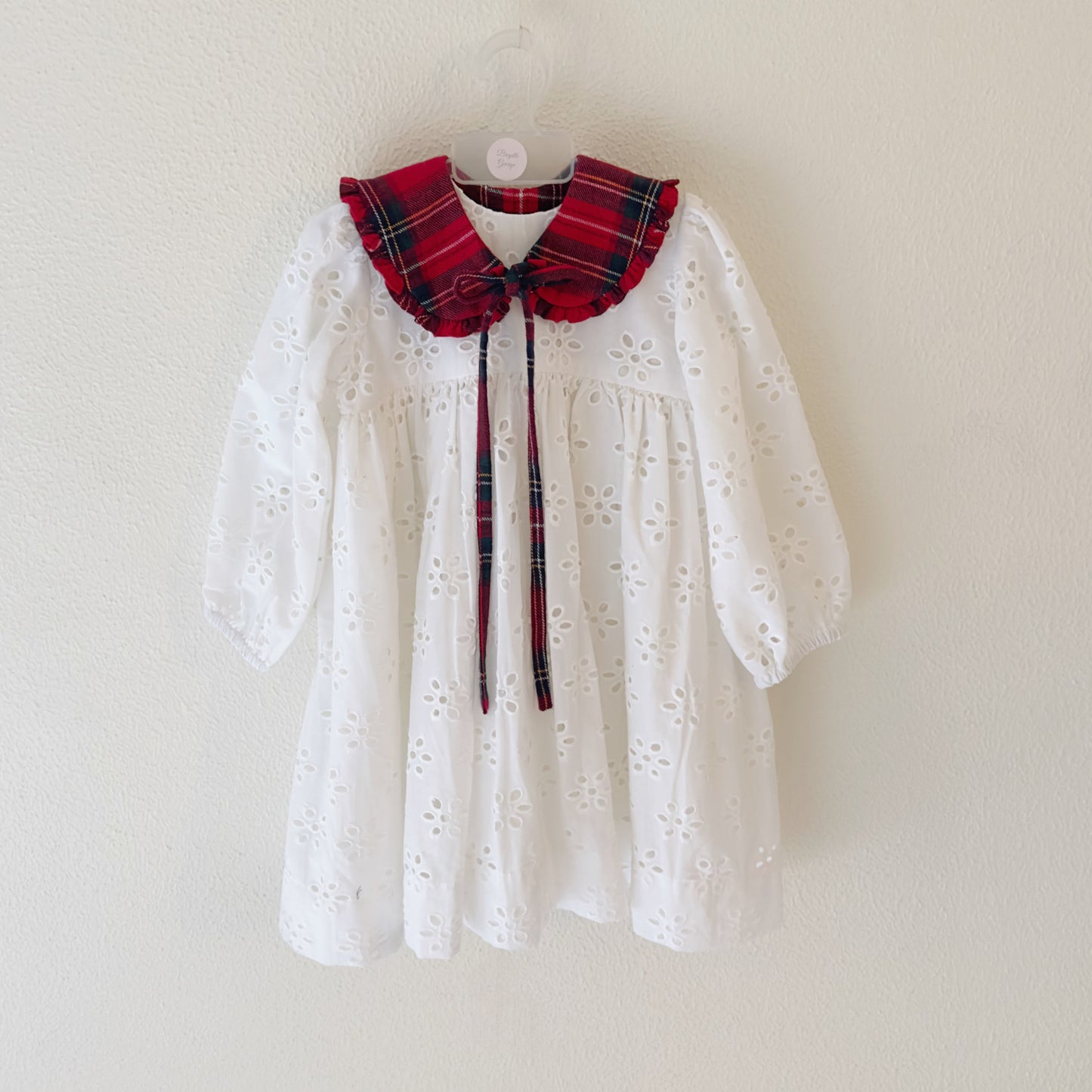 Snowlace Dress with Tartan Touch