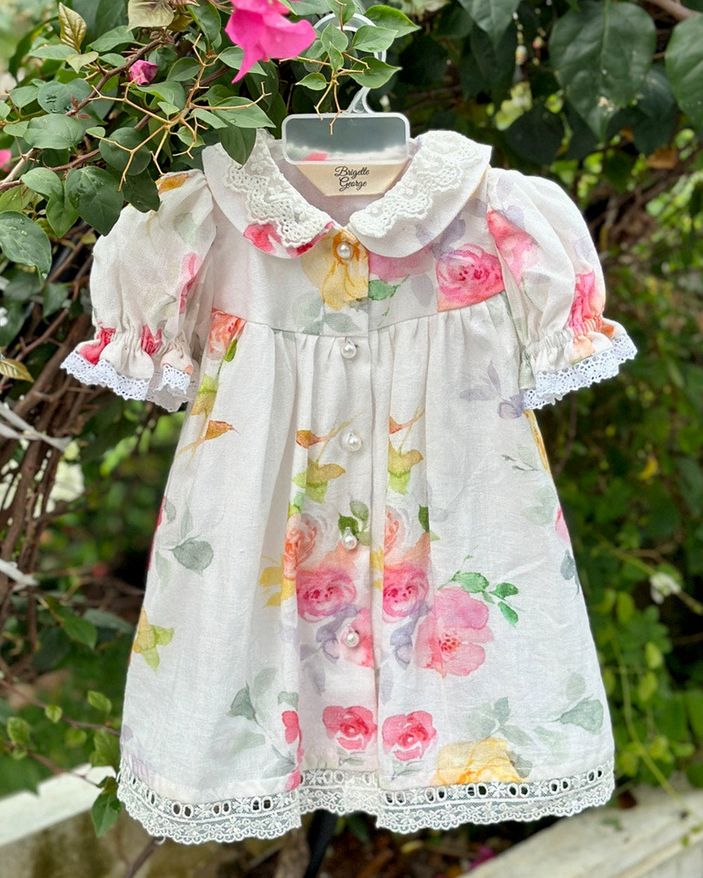 Linen Floral Dress