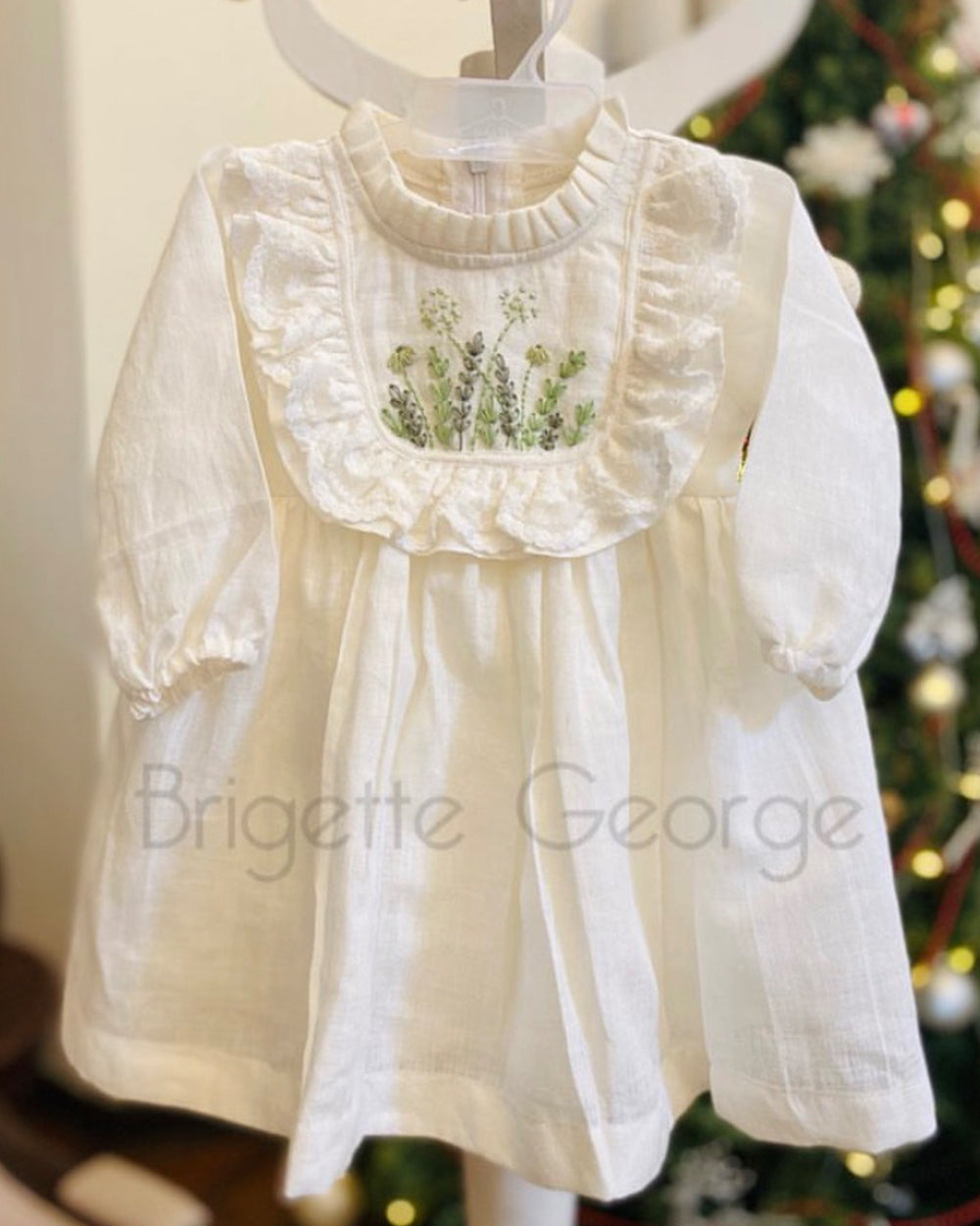 Linen Embroidered Dress