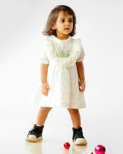 Linen Embroidered Dress