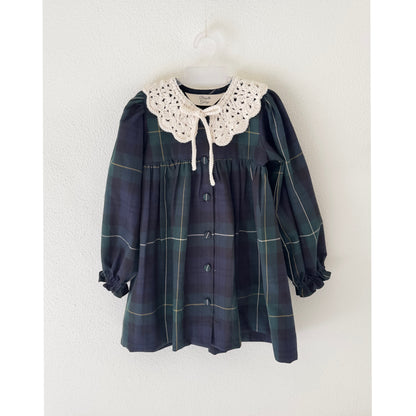 Vintage Green Check Dress