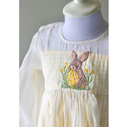 Golden Gingham Bunny Dress