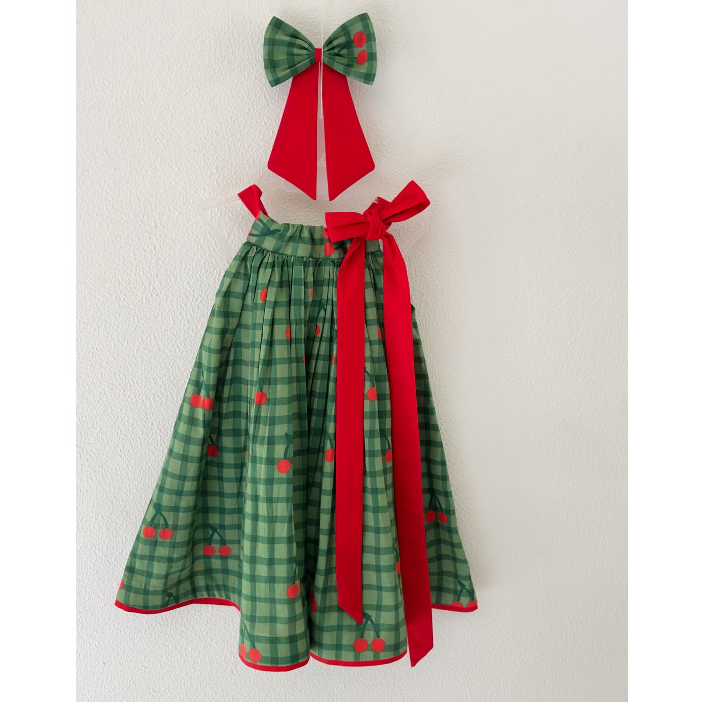 Festive Cherry Bow Dress
